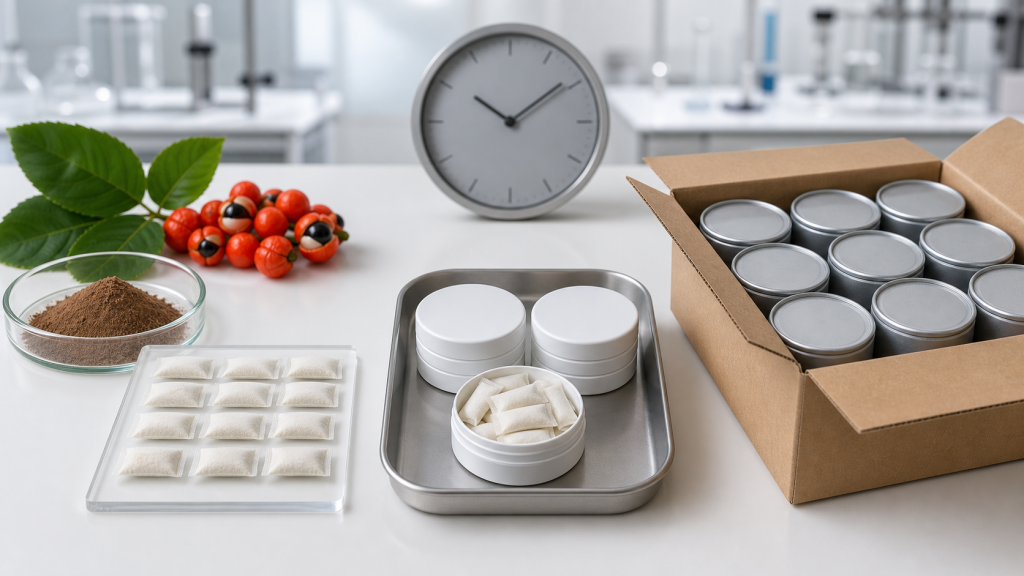 How Long Does Custom Guarana Pouch Development Take? From Brief to Shipment