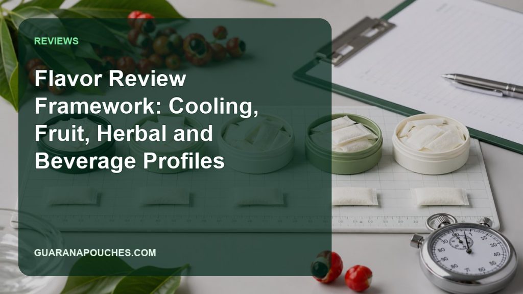 Flavor Review Framework: Cooling, Fruit, Herbal and Beverage Profiles缩略图 Flavor Review Framework: Cooling, Fruit, Herbal and Beverage Profiles — Guarana Pouches